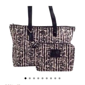 Coach Signature Getaway Ocelot Nylon Weekend/Travel Bag With Dust Cover